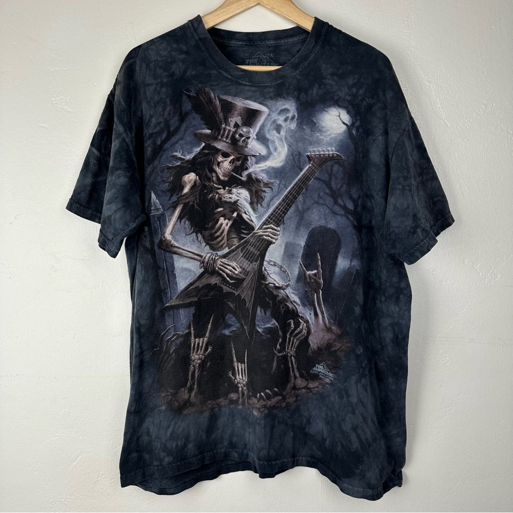 The Mountain James Ryman Play Dead Tie Dye Guitar Rock T Shirt Size L